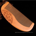 FQ marca cabelo logotipo personalizado grosso massagem pêssego pente de madeira